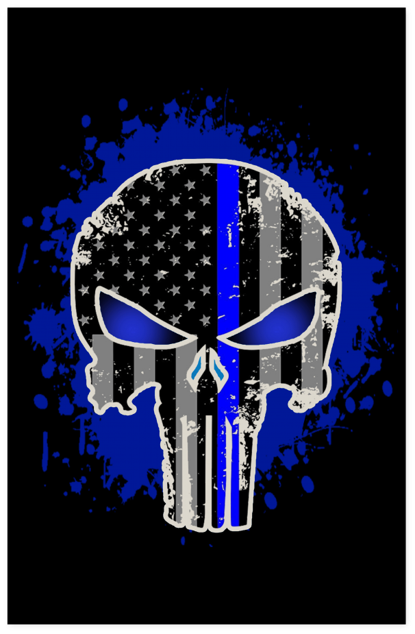 Thin Blue Line Harley Davidson (1024x1024), Png Download