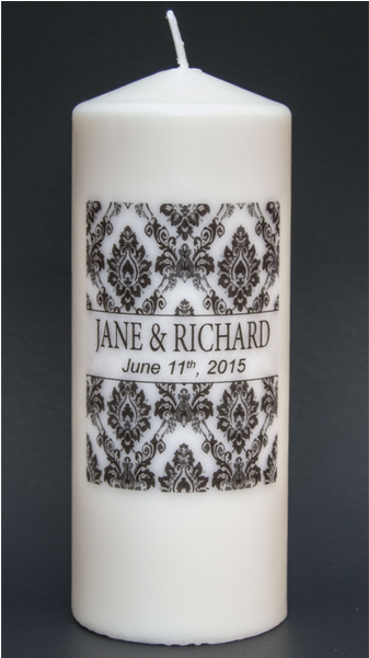 Damask Unity Candle - Damask Candle (600x600), Png Download