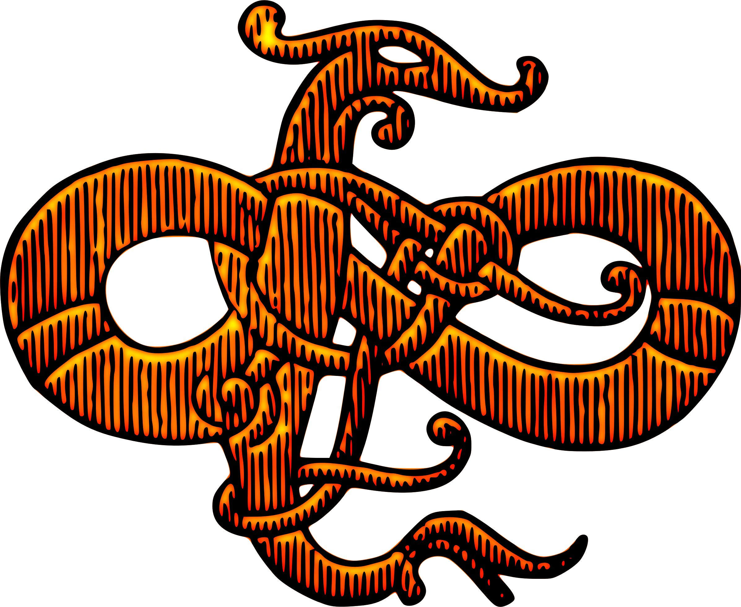 This Free Icons Png Design Of Stylised Snake (2394x1962), Png Download