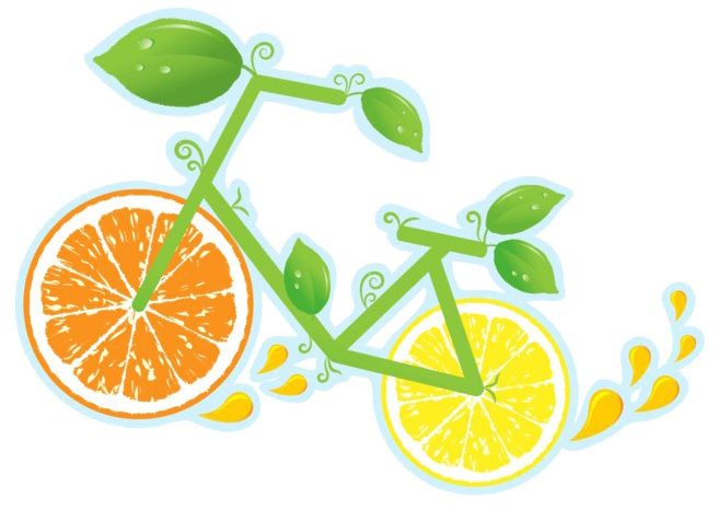Vitamin C Png Picture - Bicycle With Lemon Wheels (745x483), Png Download