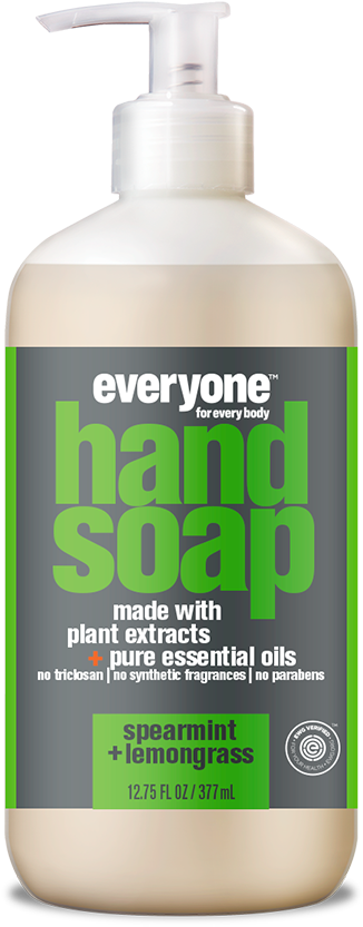 Everyone Spearmint & Lemongrass Botanical Hand Soap - Liquid Hand Soap (1500x1500), Png Download