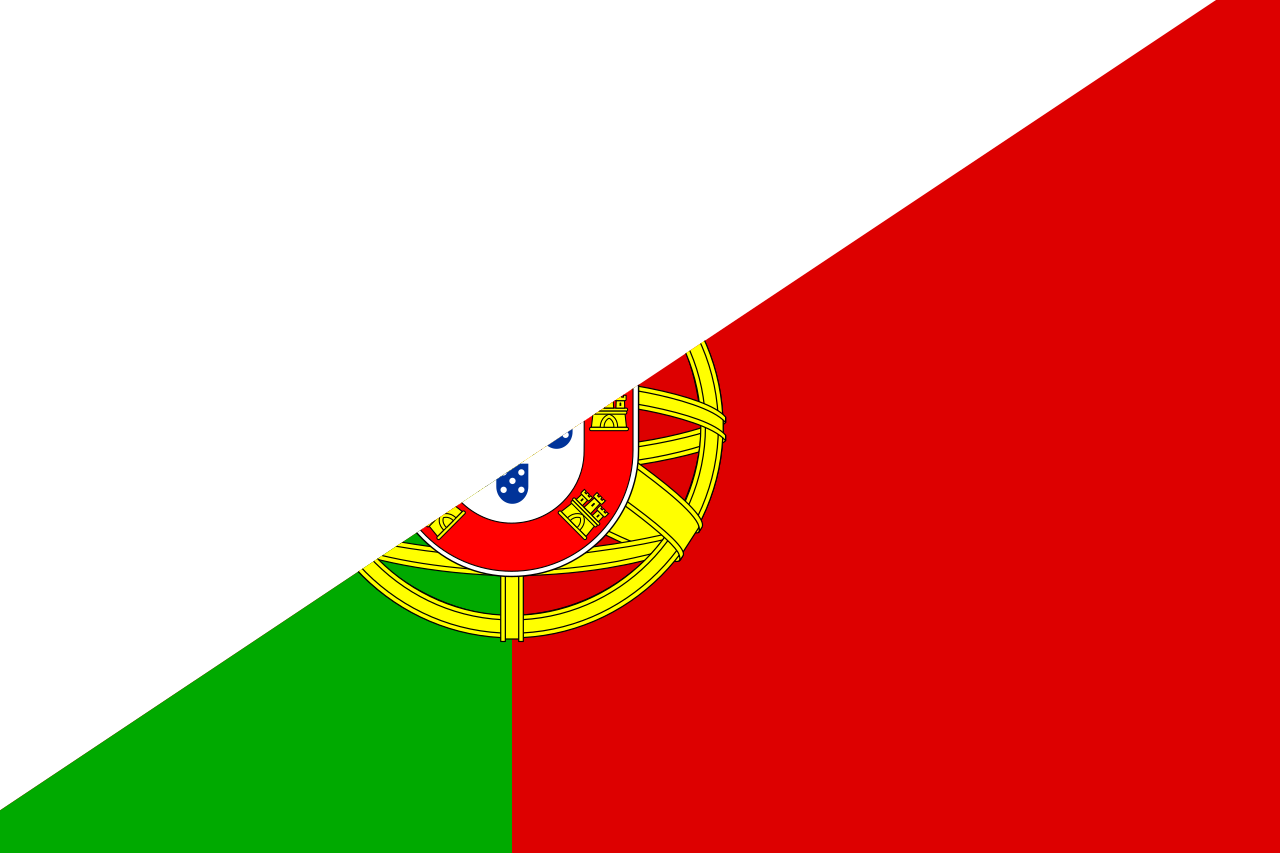 Diagonal Flag Portugal Br - Portugal Flag (1280x853), Png Download
