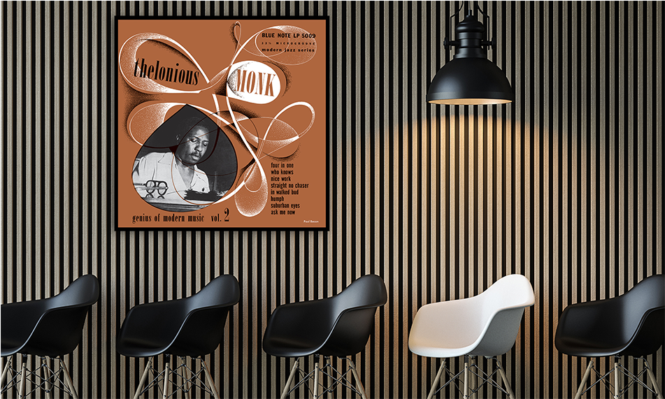 Thelonius Monk Framed Canvas Art (1000x1000), Png Download