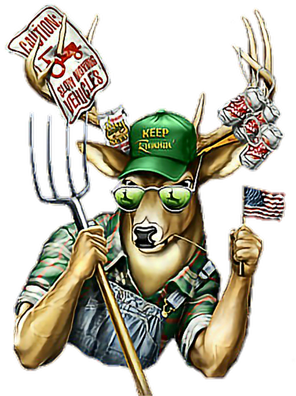 Hillbilly Sticker - Redneck Paintings (1024x1365), Png Download