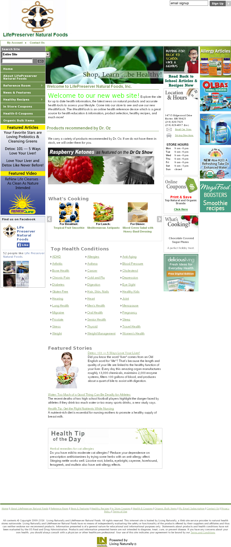 Lifepreserver Natural Foods Competitors, Revenue And - Web Page (1024x2260), Png Download