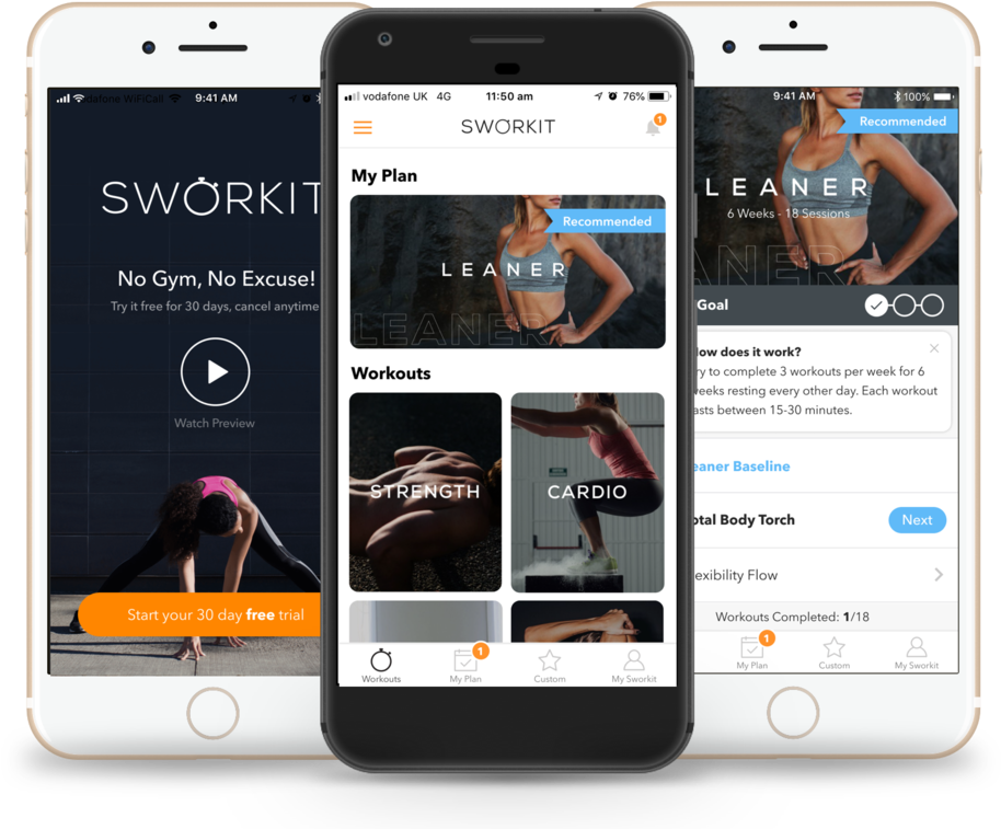 Sworkit 02 (1000x810), Png Download