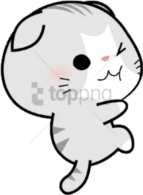 Free Png Stickers De Picsart Kawaii Png Image With - Cute Cat Head Cartoon Png (480x651), Png Download