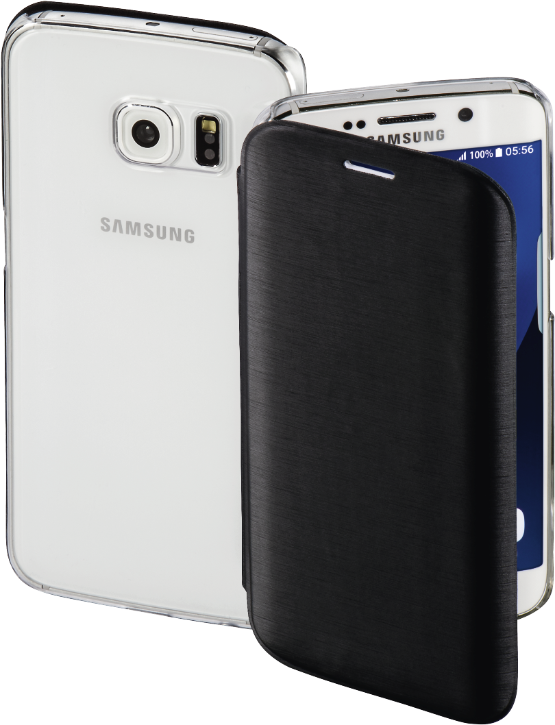 "clear" Booklet Case For Samsung Galaxy S7 Edge, Black - Samsung Galaxy (1100x1100), Png Download