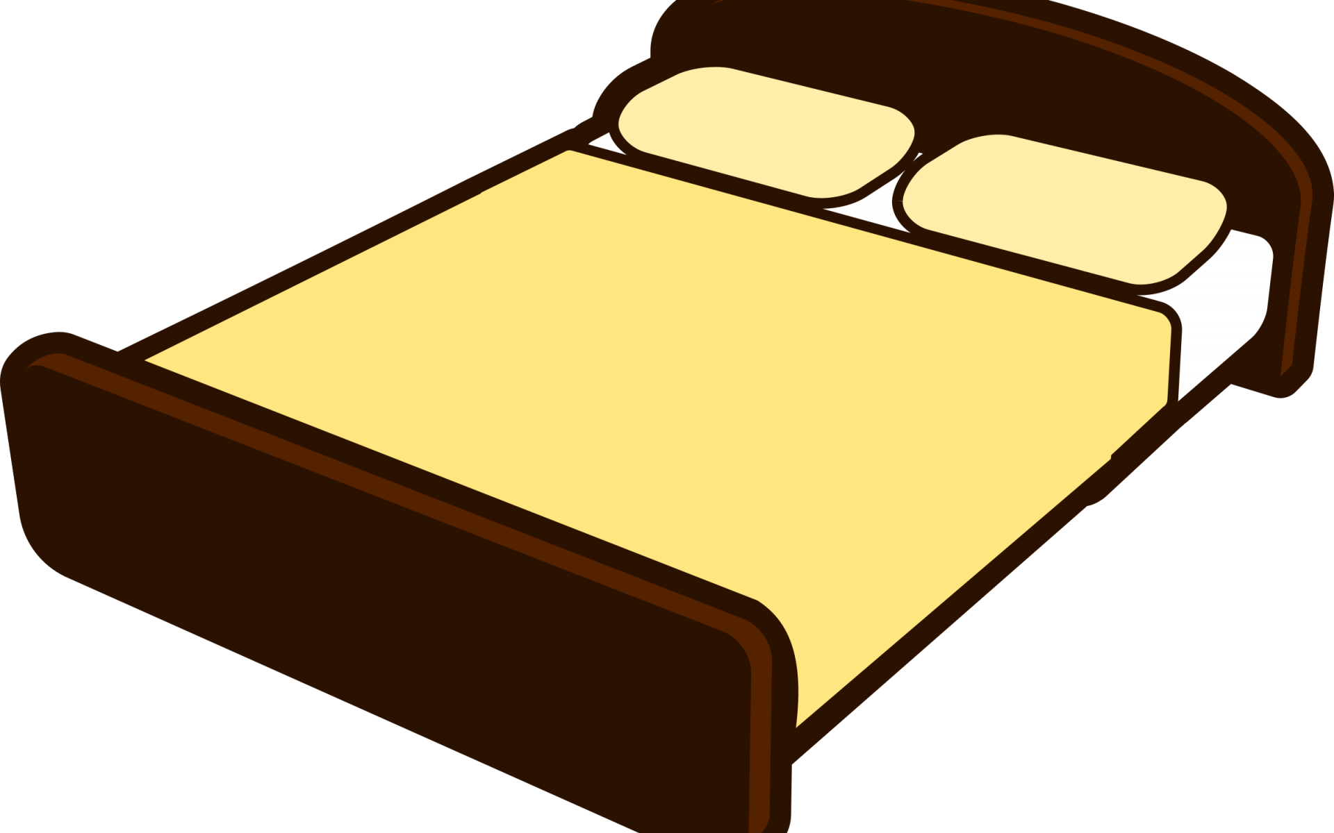Tan Rectangle Cliparts - Bed Png Clipart (1920x1200), Png Download