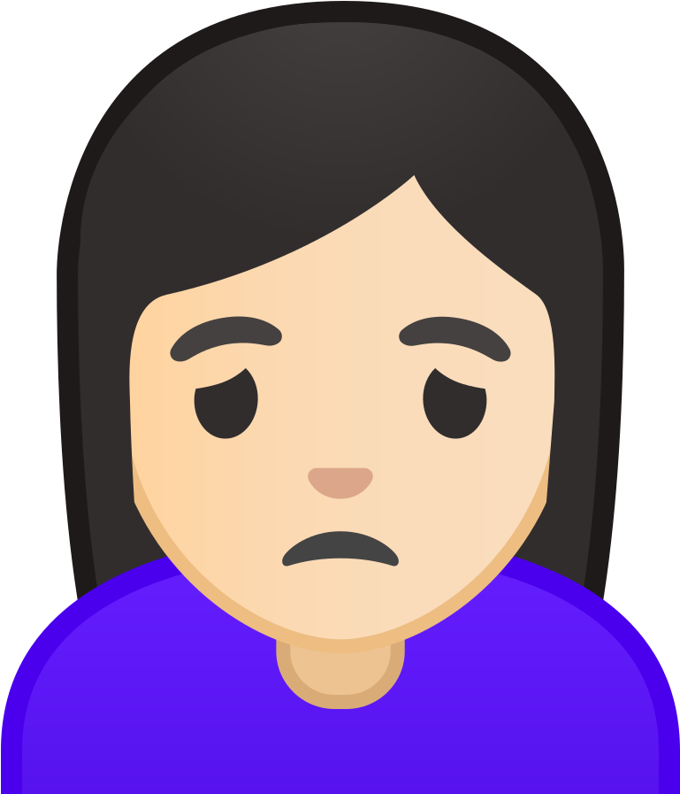 Download Svg Download Png - Person Frowning Emoji (1024x1024), Png Download