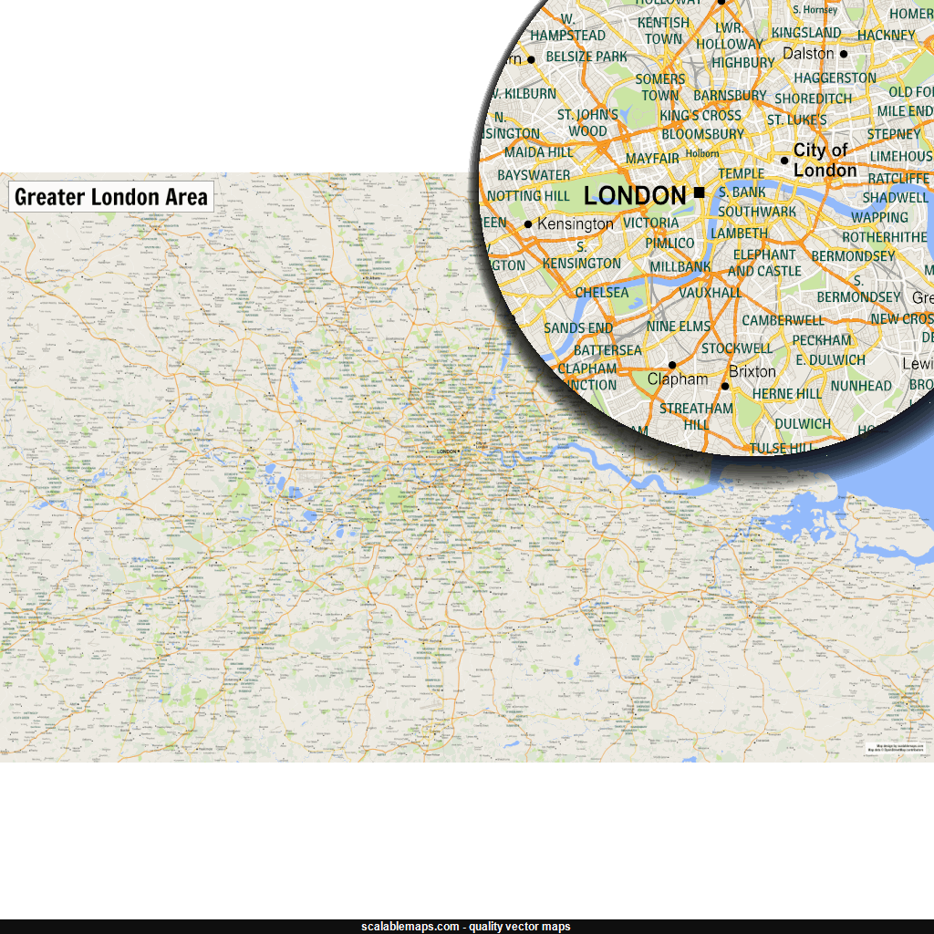 Of London Metropolitan Area In Adobe Illustrator (1024x1024), Png Download