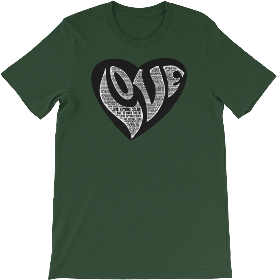 Ladies Black Heart Logo Short Sleeve T-shirt - T-shirt (1000x1000), Png Download
