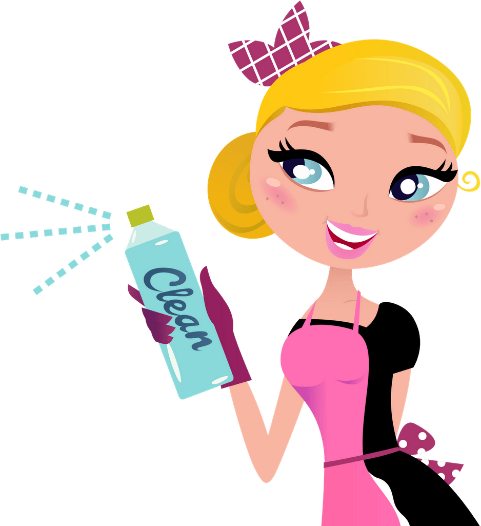 1426637333 52024297 820494 A Ray Of Sunshine Cleaning - Cartoon Cleaning Pink (1024x1024), Png Download