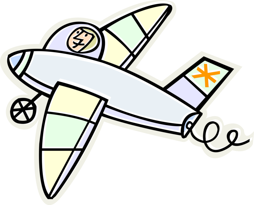 Vector Illustration Of Glider Heavier Than Air Aircraft (864x700), Png Download