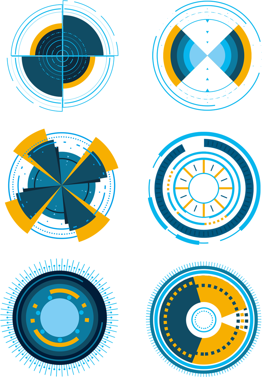 Tech Frontière Bleu Futuriste Cadre Png Et Psd - Circle (1024x1369), Png Download