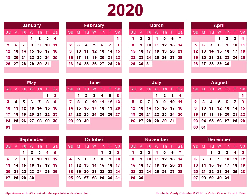 2020 Calendar Transparent - Excel 2019 Calendar Template (936x724), Png Download
