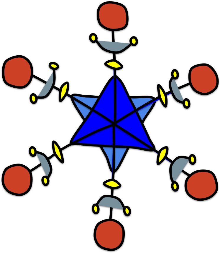 Star Of David Snowflake, Multicolor 1, Png - Snowflake-purple (816x1056), Png Download