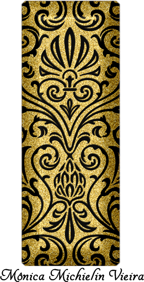 Alfabeto Glitter Dourado Com Ornamentos Png, Glitter - Motif (1000x1000), Png Download