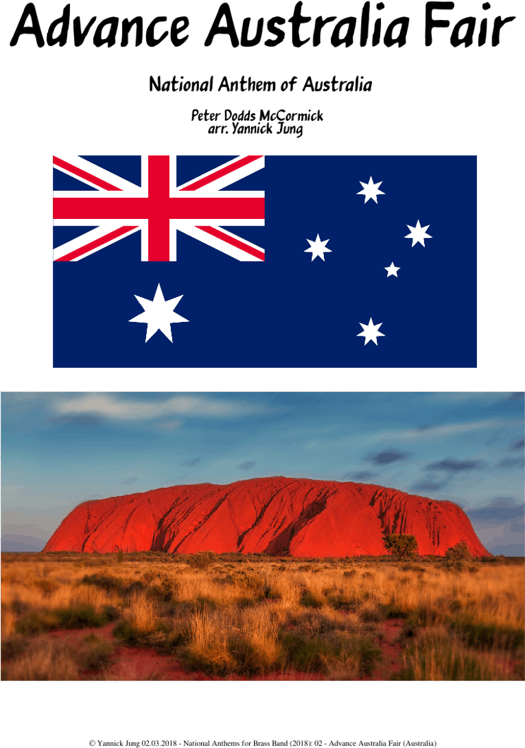 Advance Australia Fair - Printable Australian Flag (850x1100), Png Download