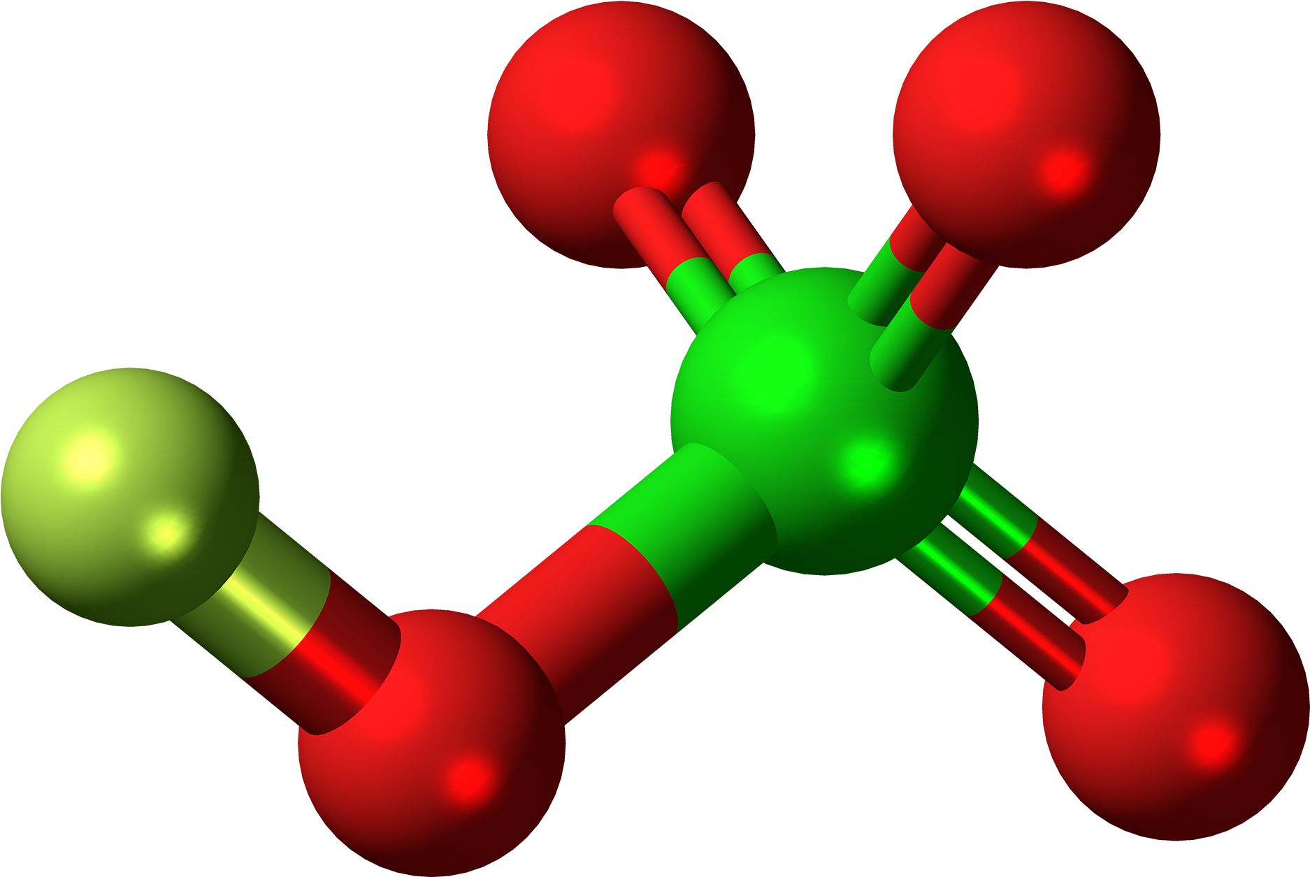 Fluorine Perchlorate Molecule Ball - Fluorine Molecules (2000x1381), Png Download