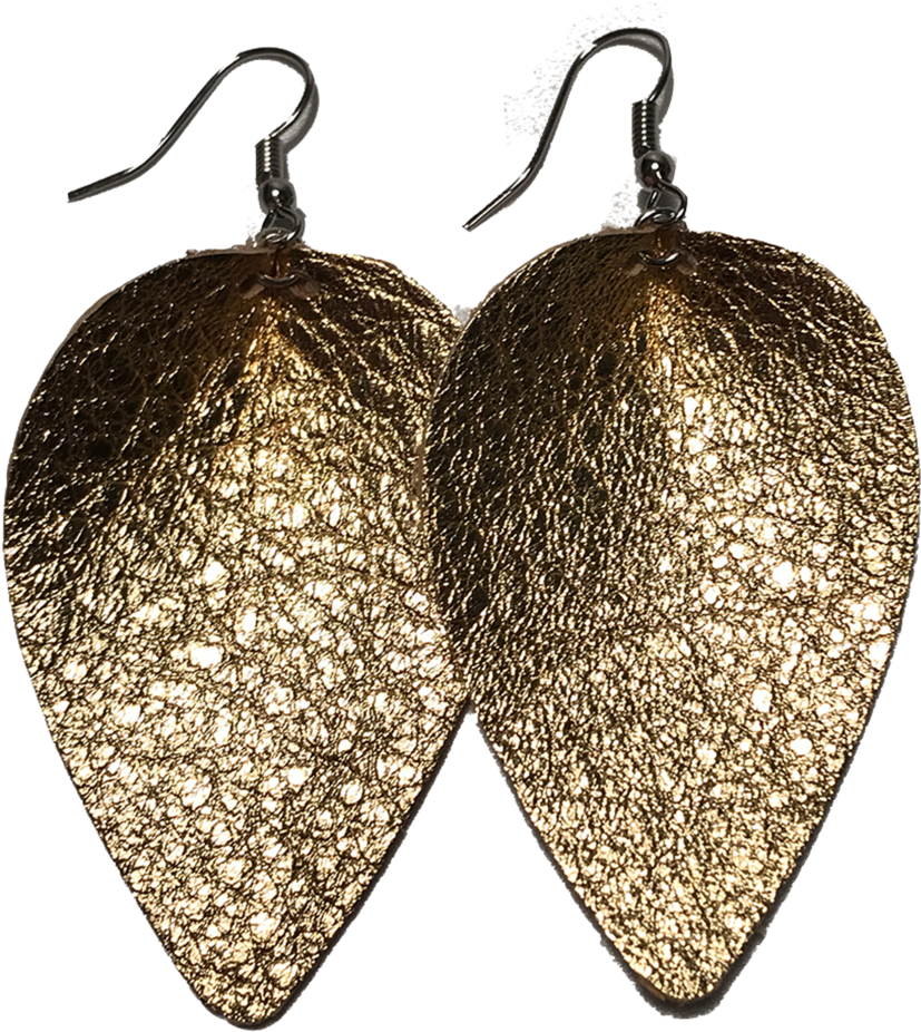 Gold Leaf Earrings (1000x1400), Png Download