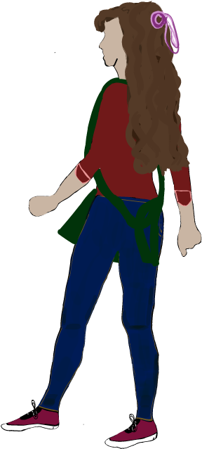 Waitress - Cartoon (1366x768), Png Download