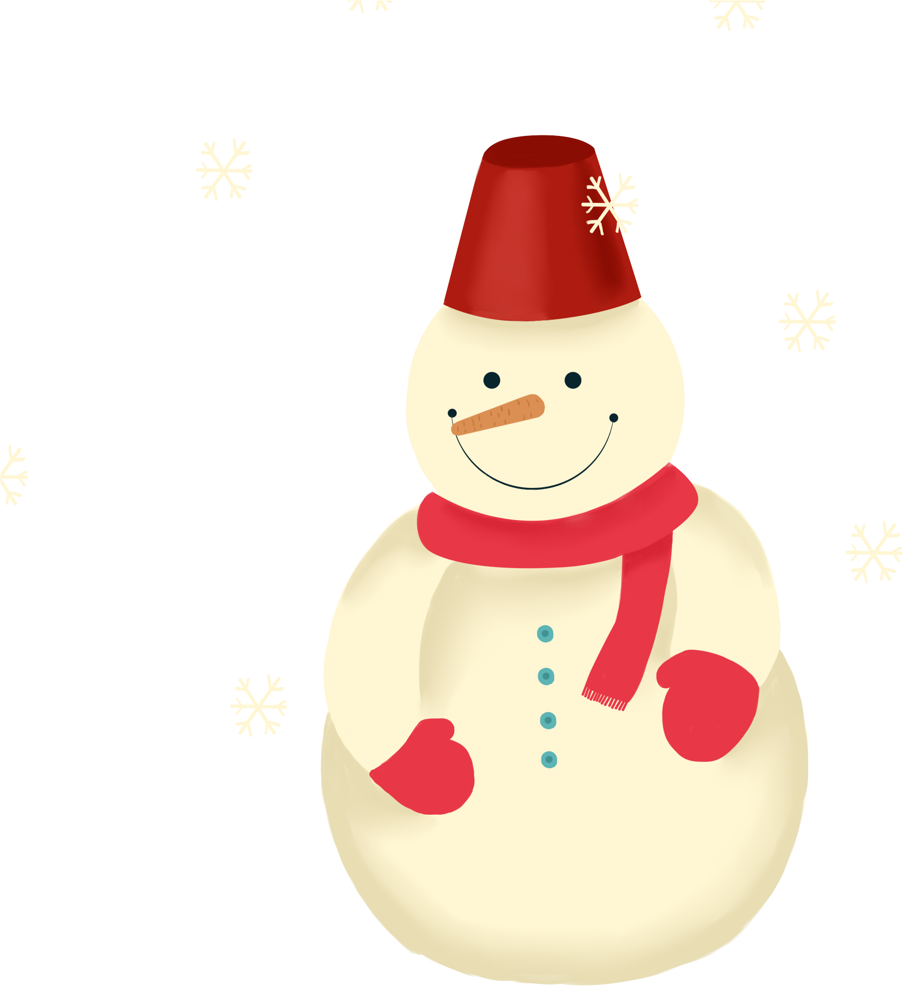 Retro Amarillento Dibujado A Mano Nieve Png Y Psd - Christmas (2000x2000), Png Download