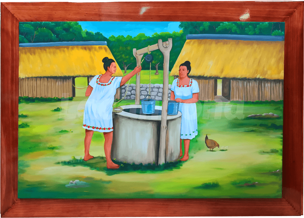 Mujeres En El Pozo - Painting (1000x1000), Png Download