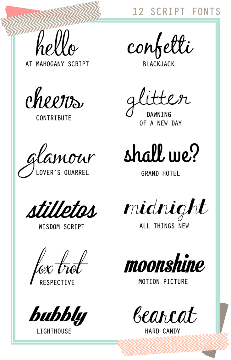 Free Script Fonts - Script Font Combinations (735x1145), Png Download