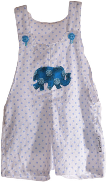 Home/short Dungaree/light Blue Dot Dungaree - Polka Dot (500x650), Png Download