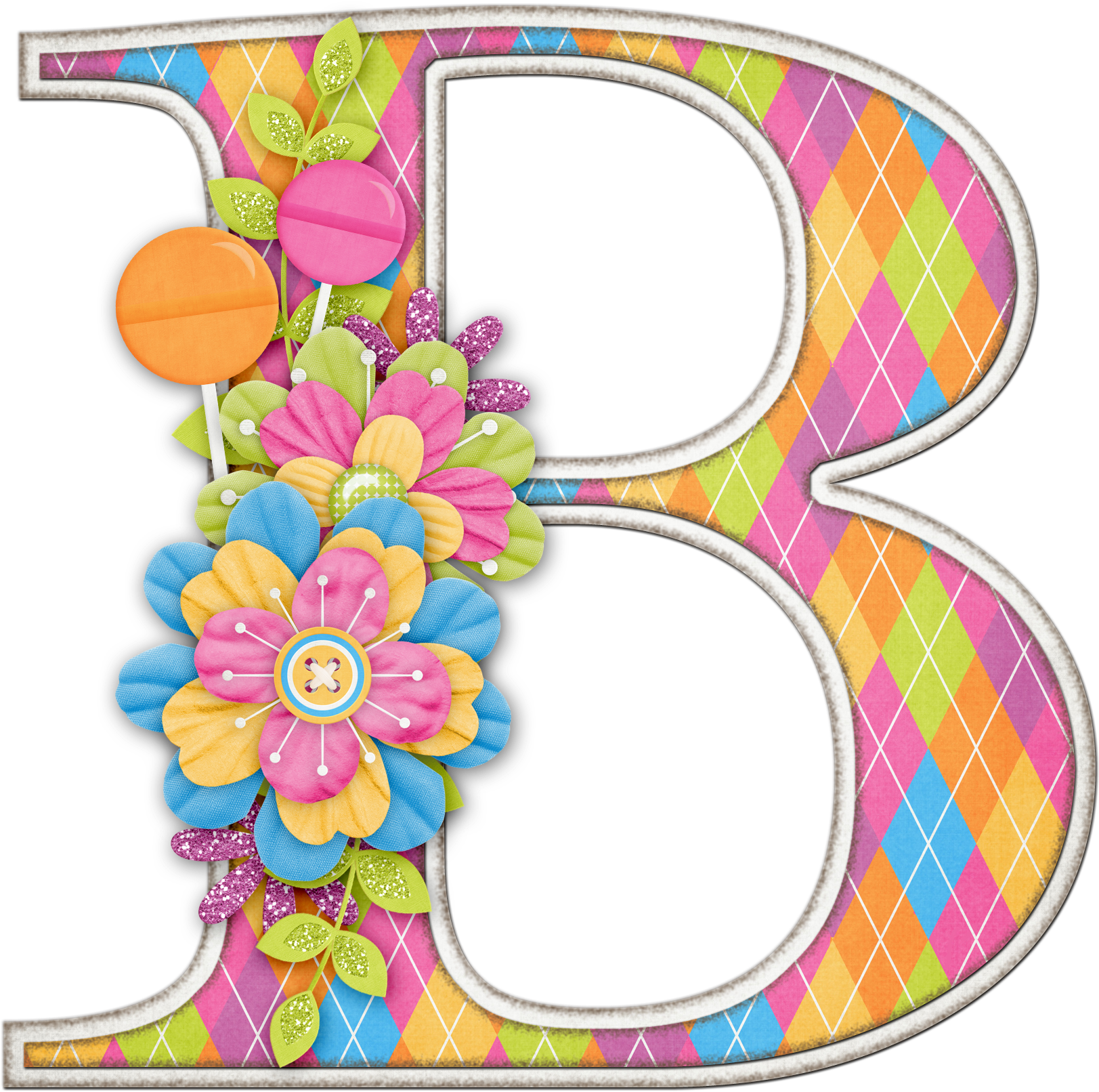 Alfabeto Colores Y Flores B Abecedario Pinterest Ⓒ - Letras De Flores Em Png (1712x1698), Png Download
