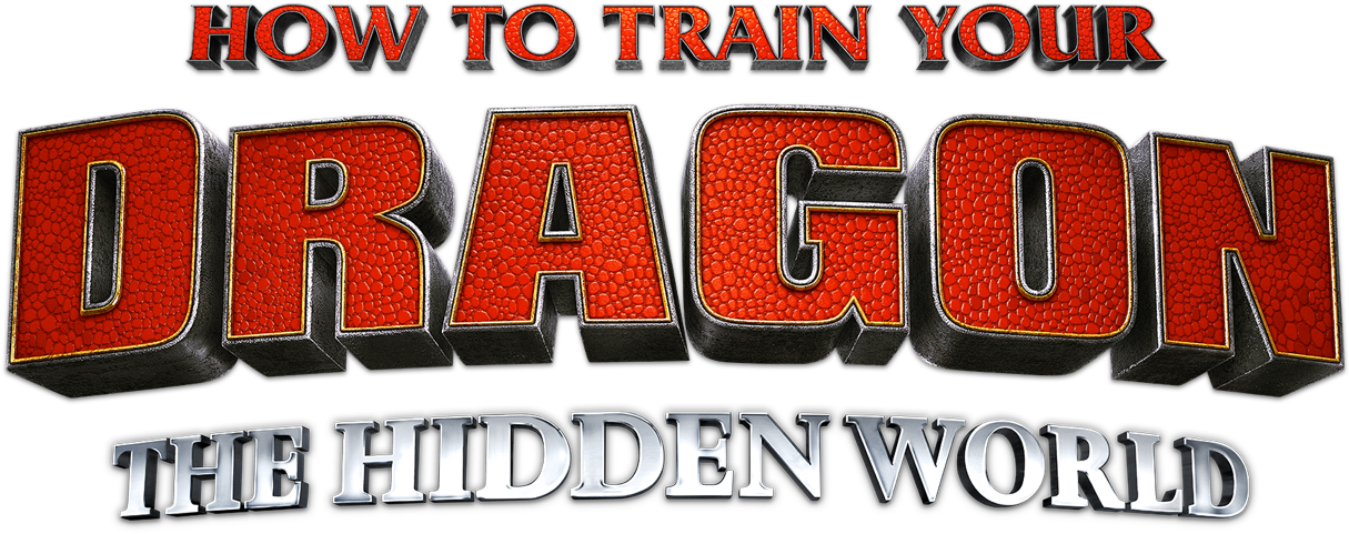 Train Your Dragon The Hidden World Logo (1214x500), Png Download