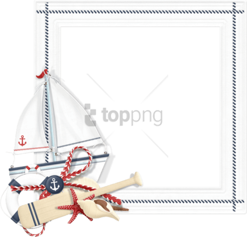 Free Png Nautical Frames And Borders Png Image With - Marine Theme Border (850x814), Png Download