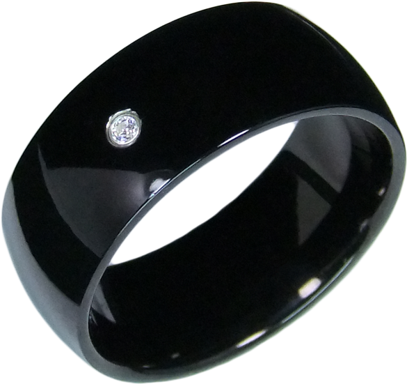 1 Ring Stainless Steel With Diamond - 高 科技 手 環 (800x600), Png Download