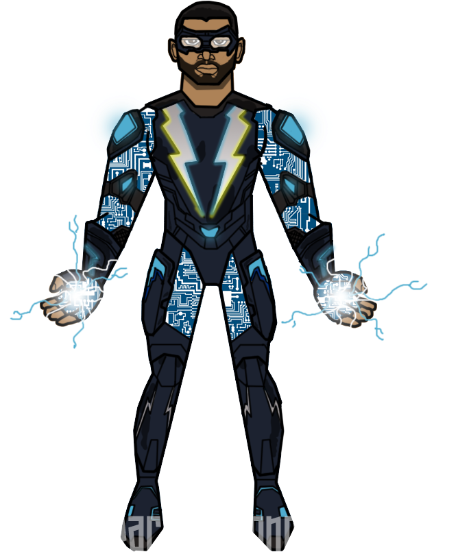 The Cw Version By Parisnjones Black Lightning, Justice - Black Lightning The Cw (715x856), Png Download