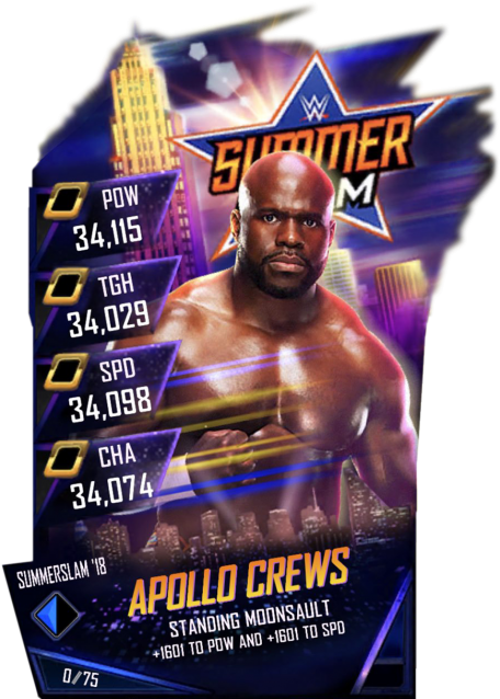 Wrestlemania Supercard Apollocrews R10 Summerslam Supercard - Wwe Supercard Ss18 Cards (456x720), Png Download