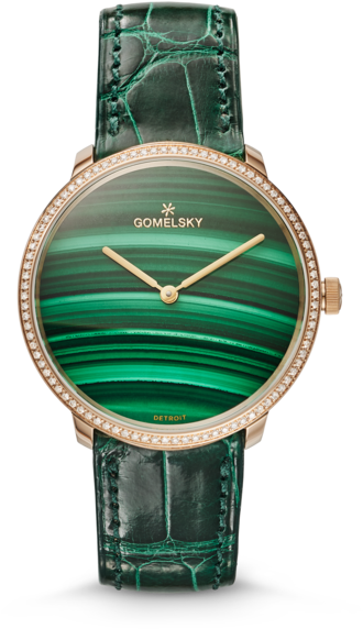 Audry Watch - Malachite - Analog Watch (700x700), Png Download