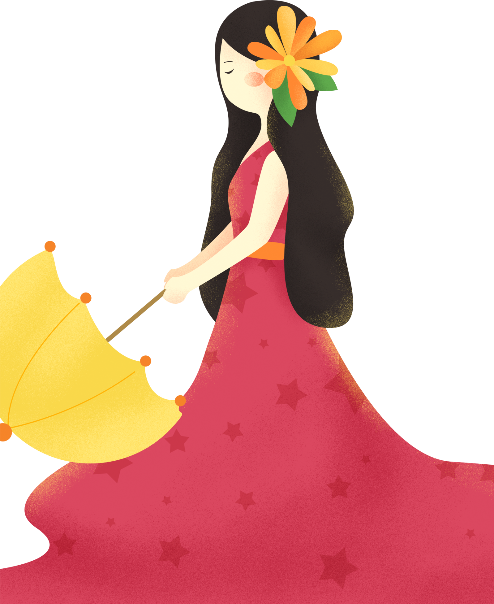 Ethnique Dessin Animé Fleur Rose Png Et Psd - Portable Network Graphics (2000x2000), Png Download