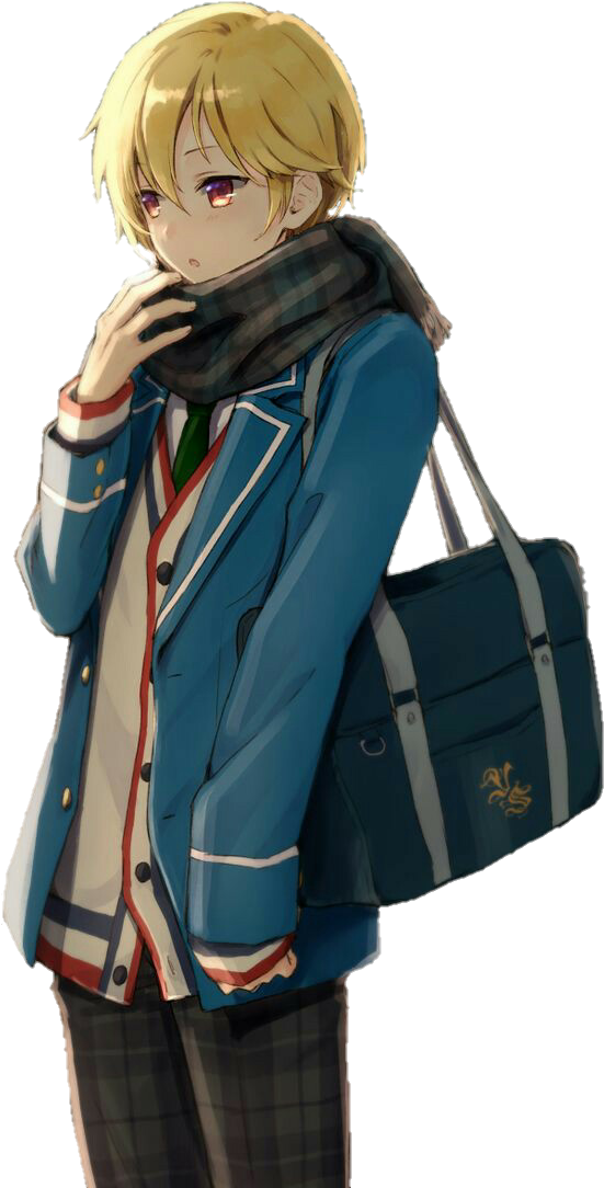 Download Scarf Ugly Heart By Anime Guy Blonde Hair Ugly Png