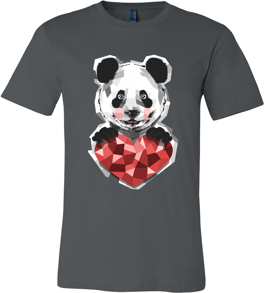 Cute Panda Love With Heart On Panda Bear T-shirt - Heel Hook T Shirt (1000x1000), Png Download