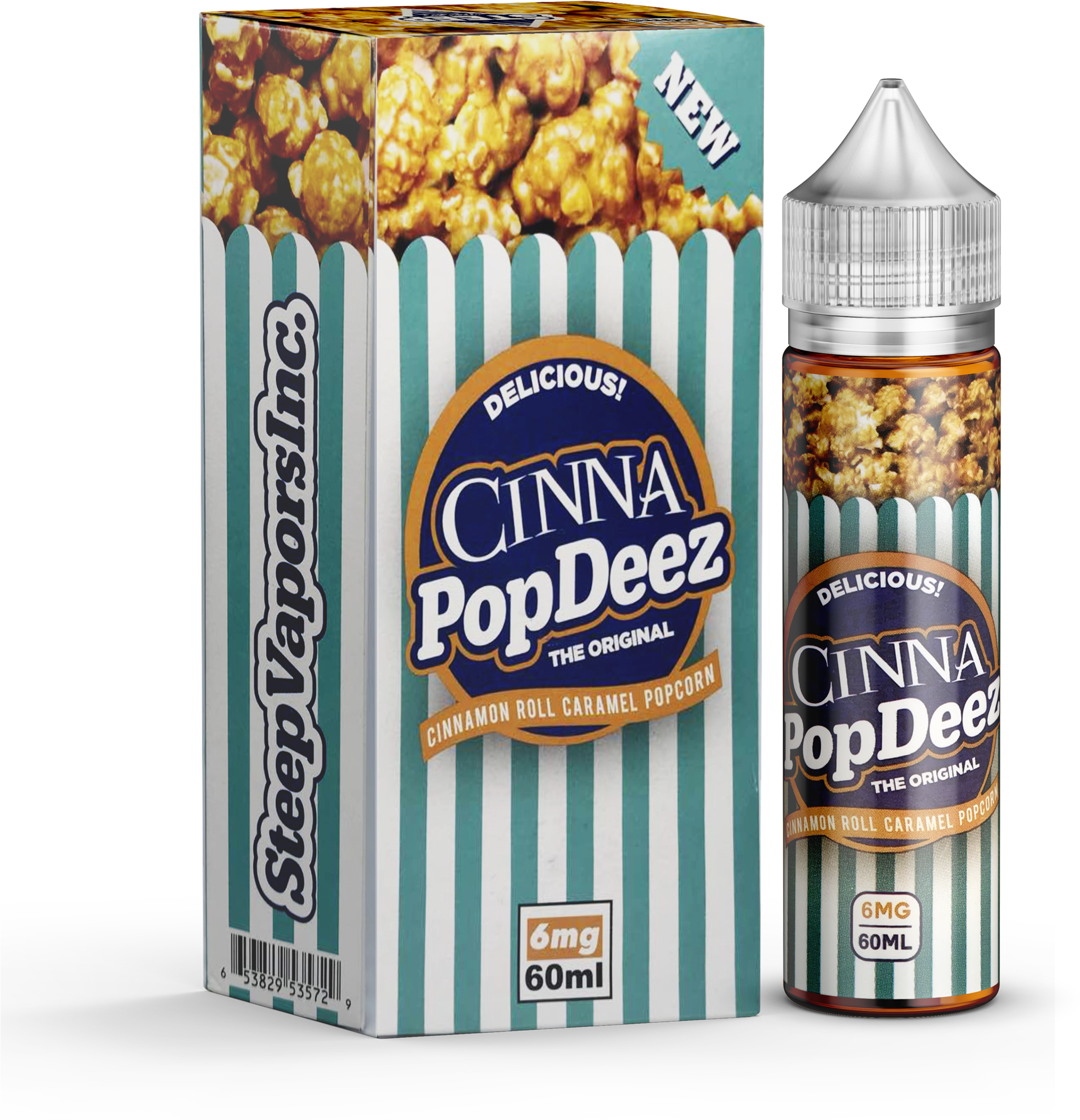 Cinna Pop Deez 60ml - Caramel Corn (2400x2400), Png Download