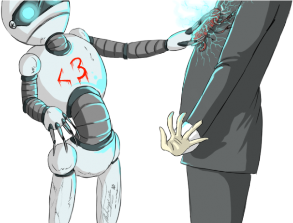 Robotics Being Quintica Market Place Digital Products - Human Vs Robot Png (720x460), Png Download