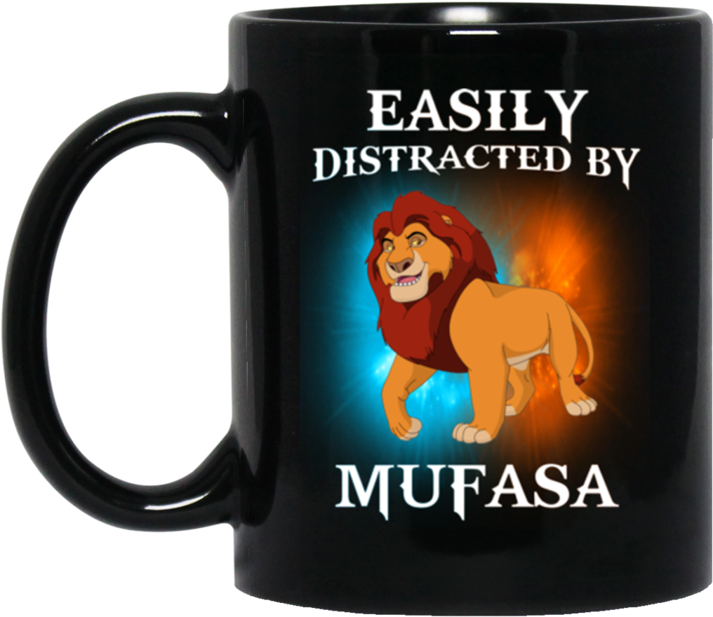 Mufasa Mug Easily Distracted By Mufasa Coffee Mug Tea - Beer Stein (1024x1024), Png Download