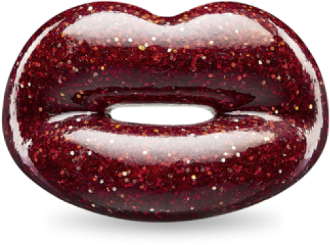 Hotlips Glitter Red Ring - Glitter (800x800), Png Download