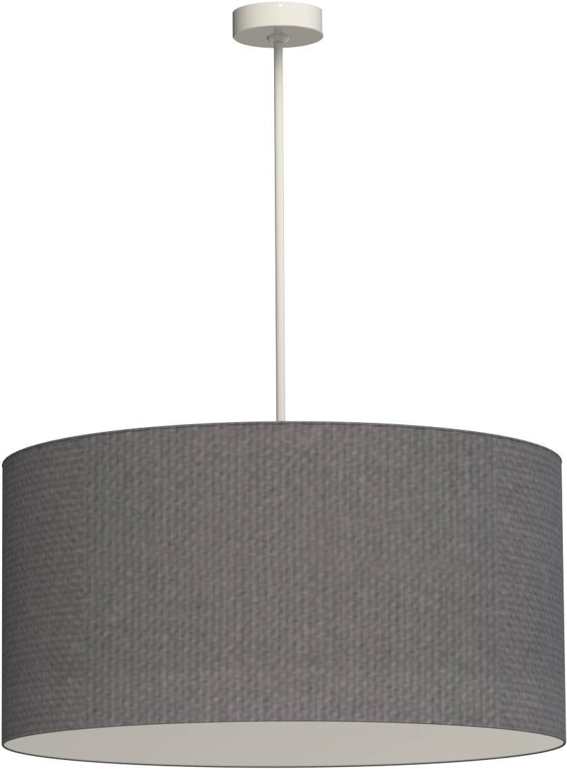 Custom Swivel Rigid Stem Round Drum Pendant Light - Grey Light Fitting (1200x1200), Png Download