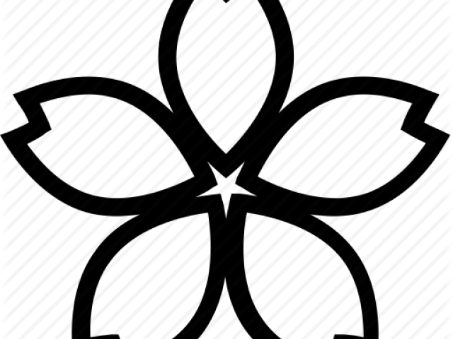 Cherry Blossom Clipart Japanese Culture - Blank Flowers (640x480), Png Download