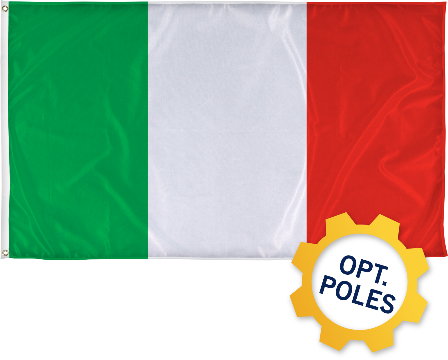 Italy Flag W/ Optional Flagpole - Flag (1829x1600), Png Download