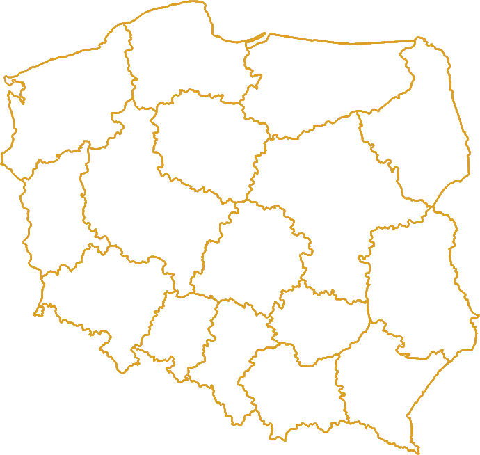 Kontur Polski Z Województwami (690x654), Png Download