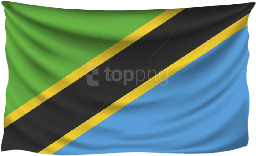 Free Png Download Tanzania Wrinkled Flag Clipart Png - Flag (850x520), Png Download