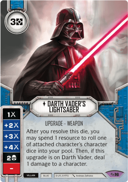 Darth Vader's Lightsaber - Vader Star Wars Destiny (600x600), Png Download